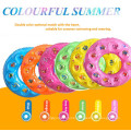 Whole Sale Summer Pool Floater Inflatable Circle Milti Color Plastic Crystal Swimming Rings